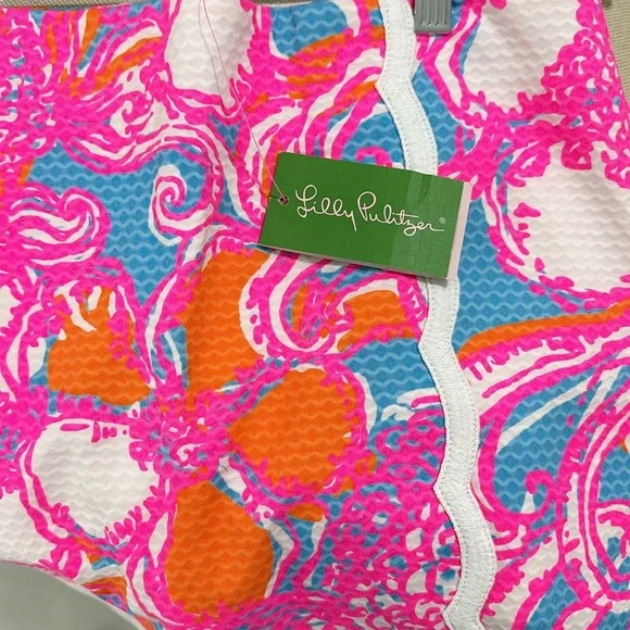 Lilly Pulitzer bright and happy colors SKORT  zipper back never worn w/tags - Picture 6 of 6